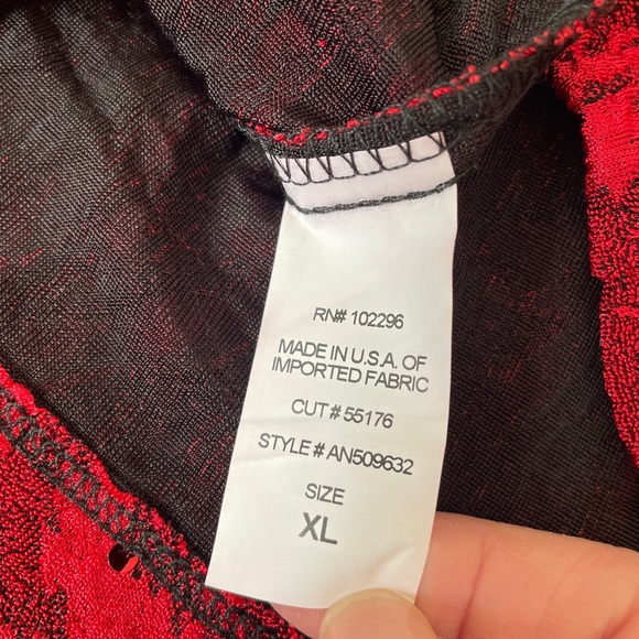 Dress Barn sparkly red top sz XL - NWT - Picture 6 of 9